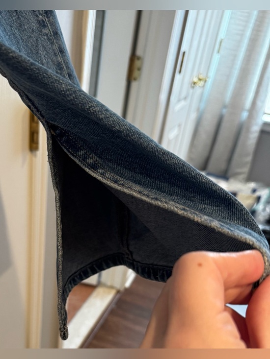 Zara Medium Wash Cargo Split Hem Jeans - Size 4 - Picture 4 of 6